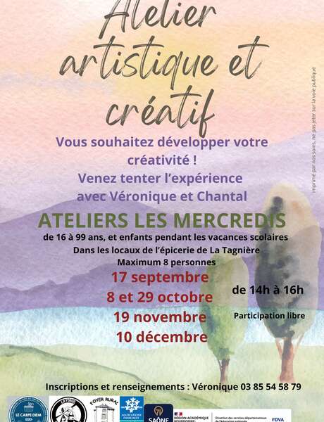 Ateliers créatifs et artistiques
