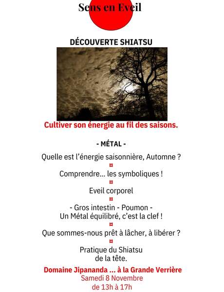 Atelier SHIATSU "Cultiver son énergie au fil des saisons."