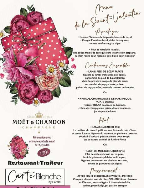 Menu de Saint-Valentin (Carte Blanche)