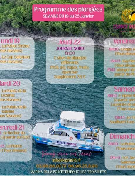 Programme des Plongées (Espace Plongée)