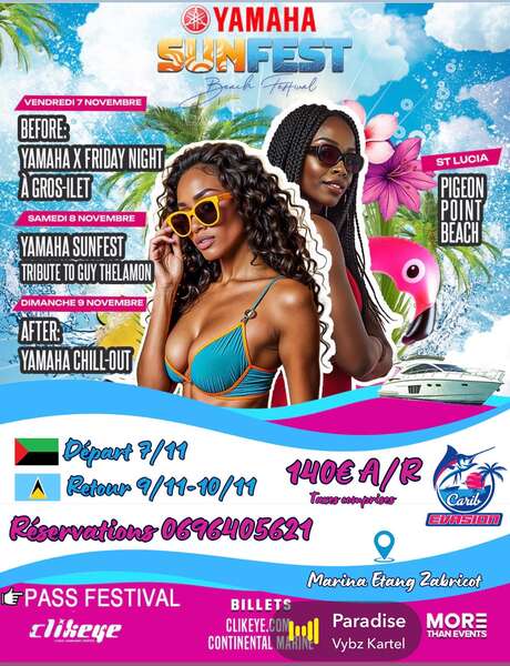 Aller-retour Yamaha Sunfest (Carib Evasion)