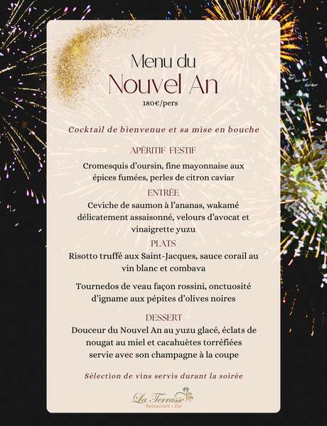 Menu du Nouvel An (Hôtel Diamant les Bains ****) (Copie)