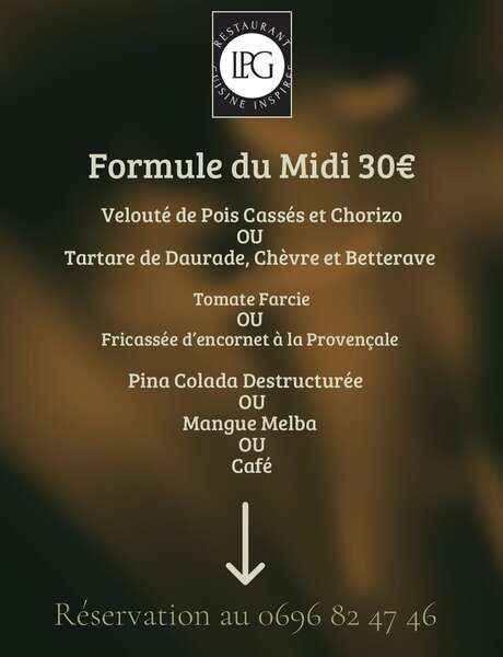 Menu de la semaine (Restaurant LPG)
