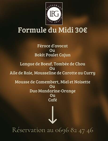 Menu de la semaine (Restaurant LPG)
