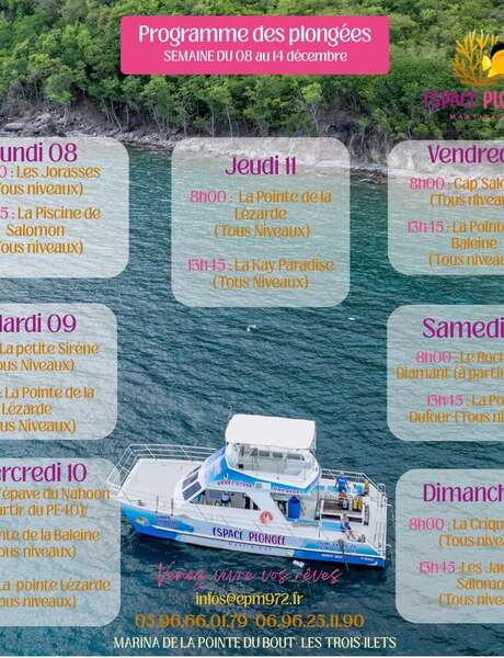 Programme des Plongées (Espace Plongée)