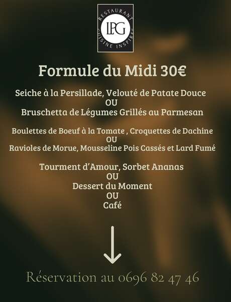 Menu de la semaine (Restaurant LPG)