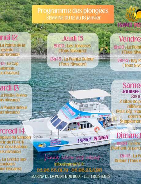 Programme des Plongées (Espace Plongée)