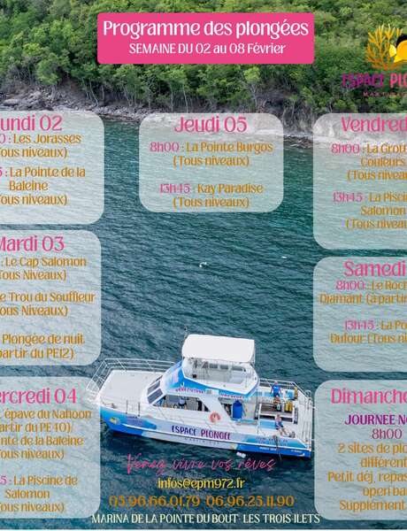 Programme des Plongées (Espace Plongée)