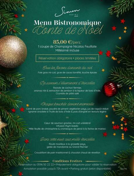 Menu de Noël (Bolibar - Simon Hotel****) Menu de Noël (Bolibar - Simon Hotel****)