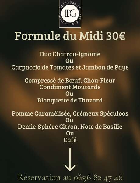 Menu de la semaine (Restaurant LPG)