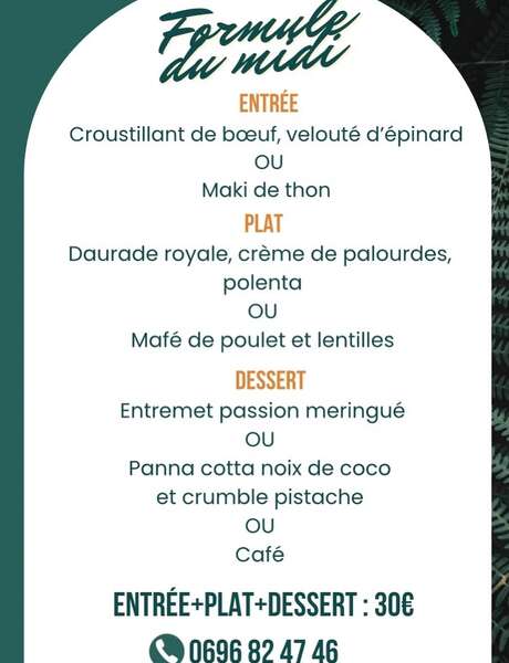 Menu de la semaine (Restaurant LPG)