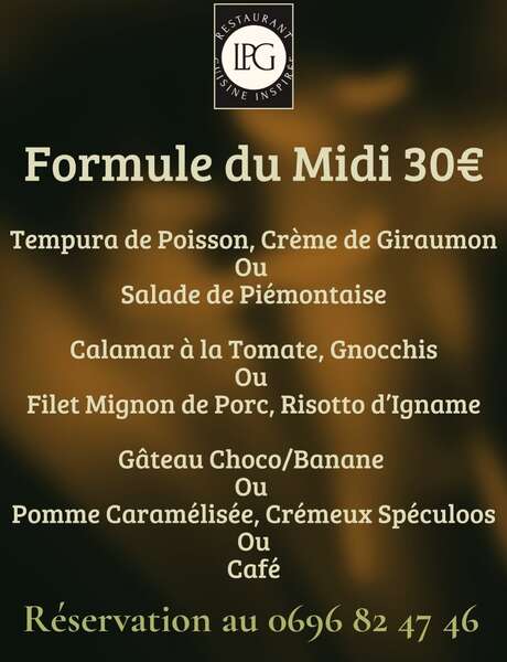 Menu de la semaine (Restaurant LPG)