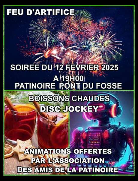 Soirée DJ, feu d'artifices