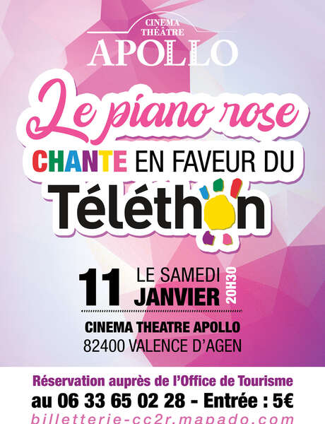 Le Piano Rose chante en faveur du Téléthon