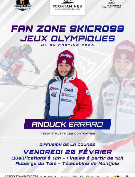 Fan zone Anouck Errard - Jeux Olympiques épreuve de skicross