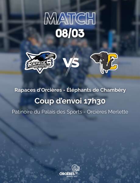 Match de hockey - Rapaces d'Orcières