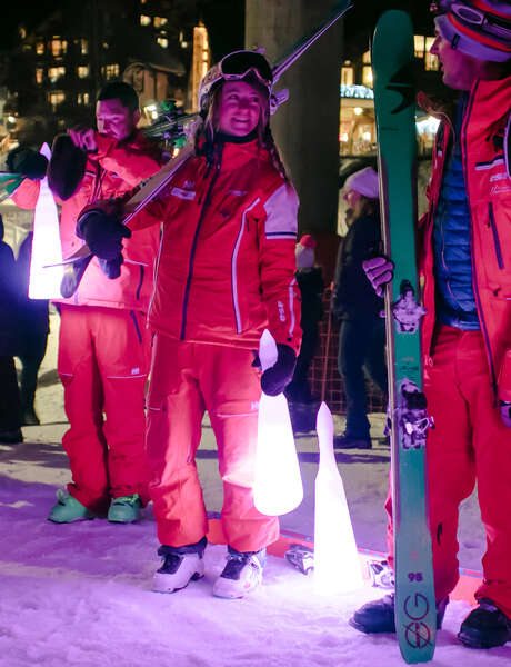 Descente aux flambeaux des moniteurs ESF