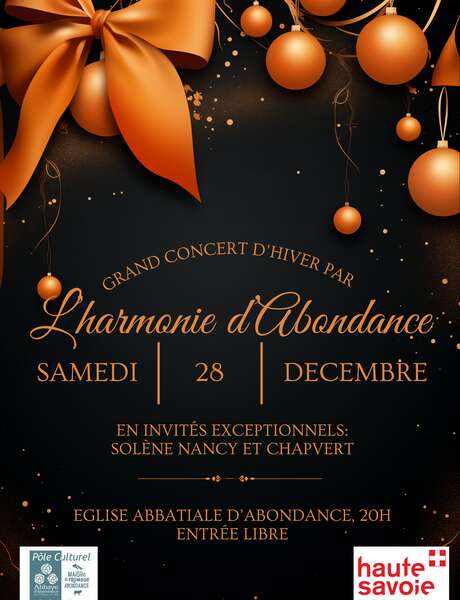 Concert de Noël de l’Harmonie d’Abondance