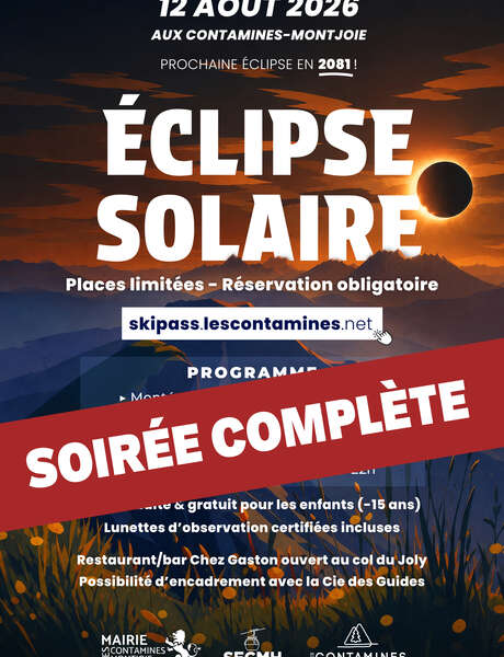 Soirée spéciale éclipse solaire - complet Soirée spéciale éclipse solaire - complet