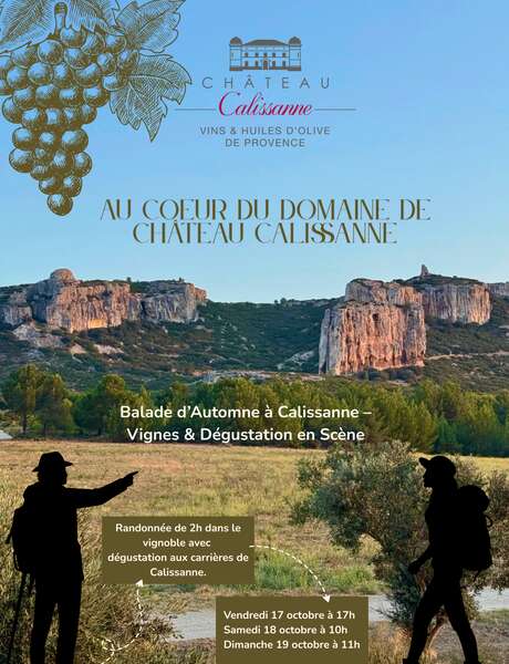 Balade d'automne à Calissanne - Vignes et dégustation en scène Balade d'automne à Calissanne - Vignes et dégustation en scène