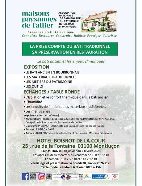 Exposition : Le bâti ancien et les enjeux climatiques