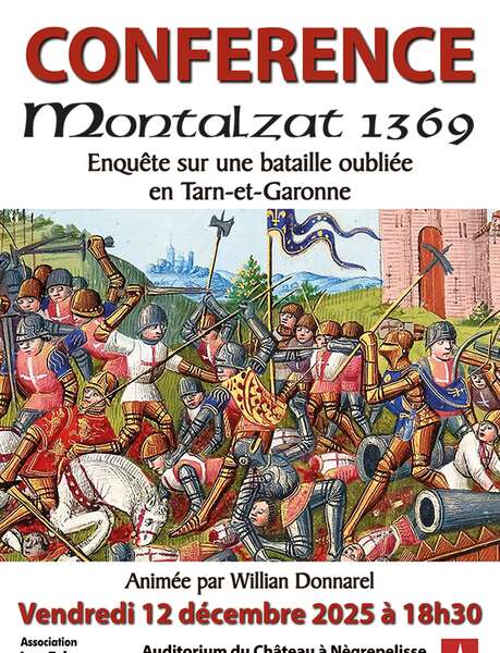Conférence:  Montalzat 1369,  Enquête sur une bataille oubliée en Tarn-et-Garonne