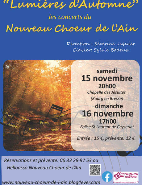 Lumières d'automne : concert du Nouveau Choeur de l'Ain