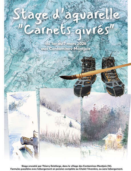 Carnets givrés : stage d'aquarelle encadré par Thierry Deleforge
