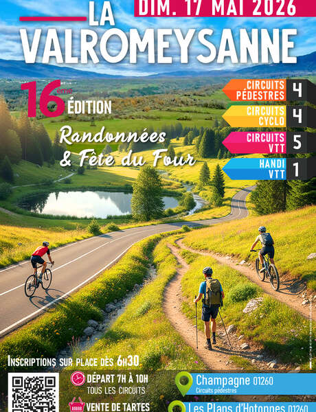 16ème édition de La Valromeysanne : randonnées pédèstres, cyclo, VTT et fête du four 16ème édition de La Valromeysanne : randonnées pédèstres, cyclo, VTT et fête du four