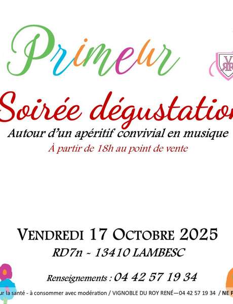 Soirée dégustation primeur du Vignoble du Roy René
