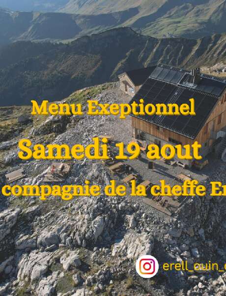 Déjeuner exceptionnel au refuge de la Pointe Percée