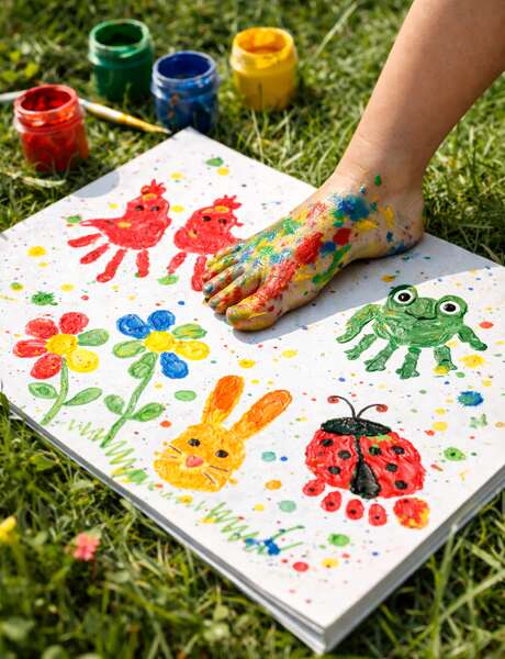 Atelier famille "Peinture pieds-mains" Atelier famille "Peinture pieds-mains"