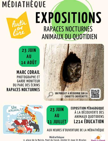 Exposition Rapaces Nocturnes et animaux du quotidien