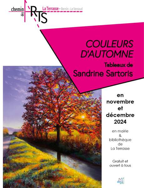 Exposition de peintures de Sandrine Sartoris à la bibliothèque municipale à La Terrasse