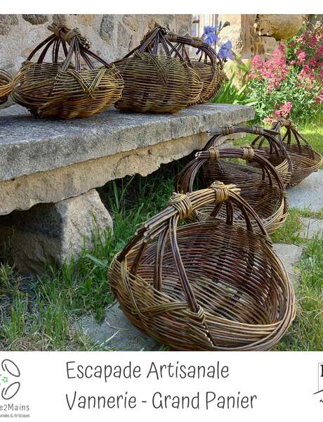Vos escapades Artisanales "Vannerie Panier Zarzo Rond"