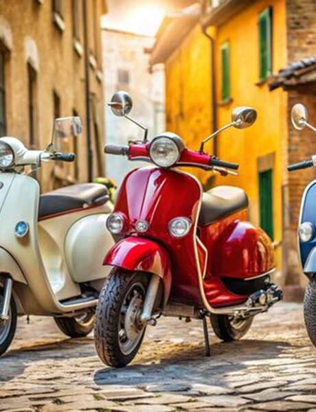 Exposition de belles mécaniques et les célèbres Vespas italiennes  - Les journées italiennes dans le pays d’Allevard