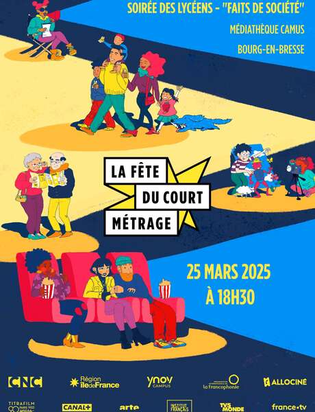 Projection Fête du court métrage - Soirée des lycéens "Faits de société"