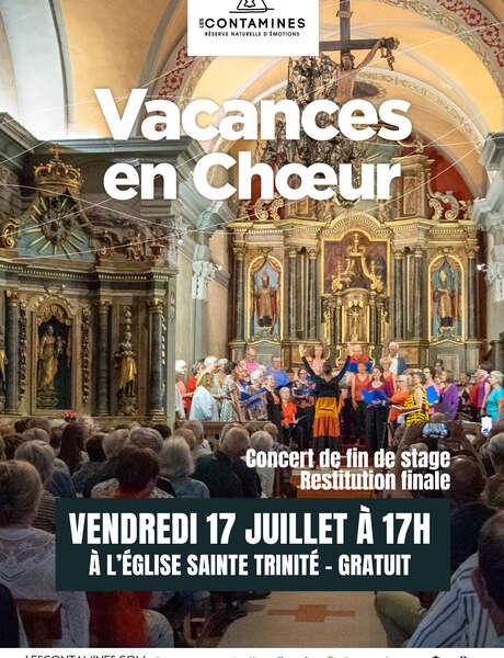 Concert de chant choral avec les choristes de Vacances en Choeur