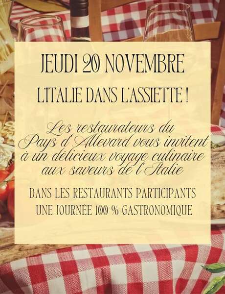 L'Italie dans l'assiette - Les journées italiennes dans le pays d'Allevard