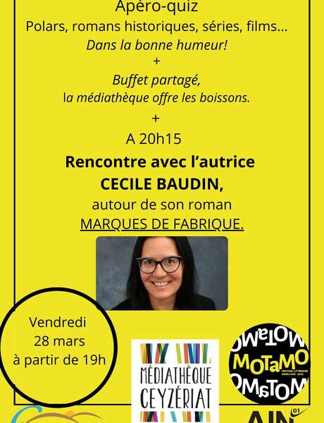 Rencontre avec l'autrice Cécile Baudin