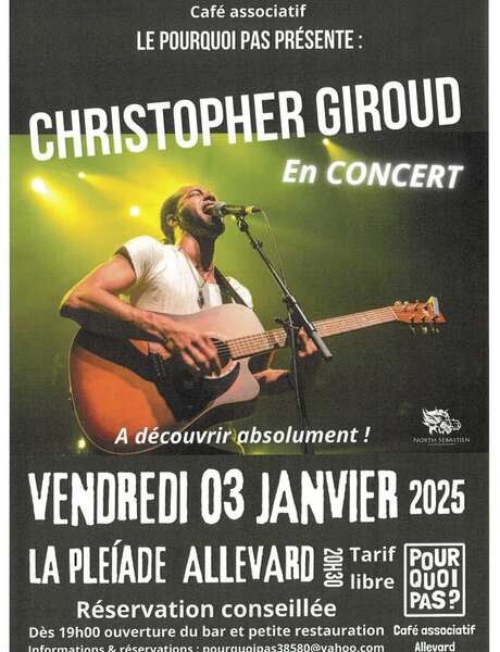 Christopher Giroud en concert à la Pléiade