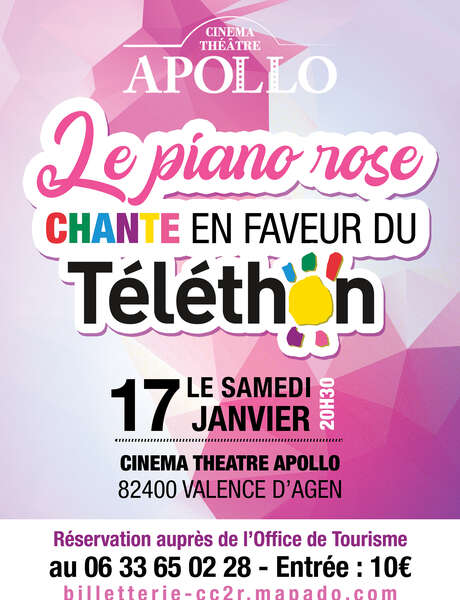 Le Piano Rose canta a beneficio del Téléthon