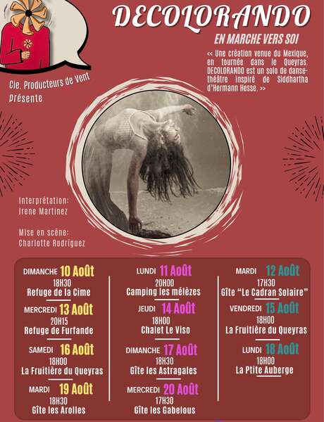 Spectacle "Décolorando" au Camping les mélèzes