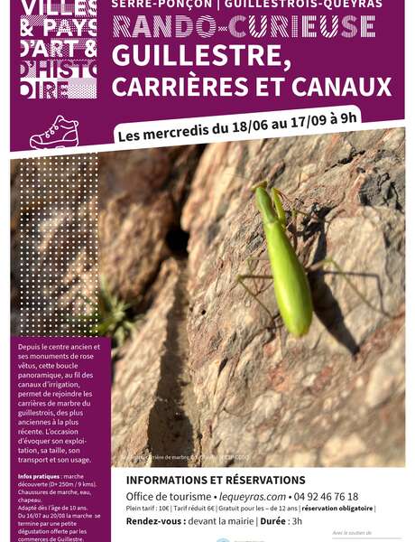 Rando curieuse : Carrières et canaux de Guillestre