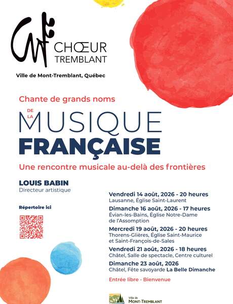 The Tremblant Choir performs songs by the greats of French music