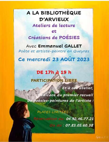 Atelier de lecture et création de poésies Atelier de lecture et création de poésies