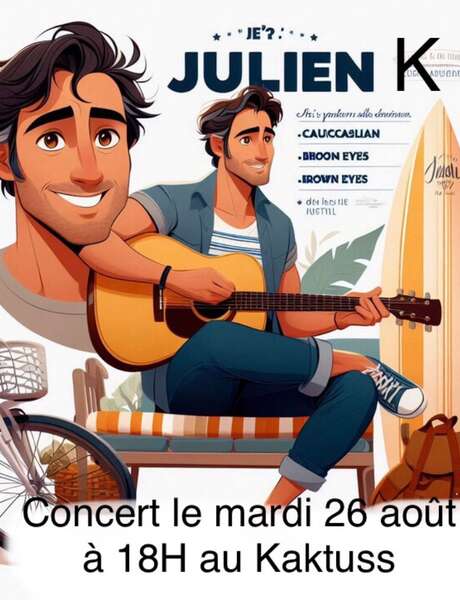 Concert live Chant et Guitare avec Julien