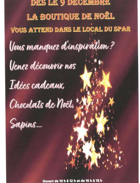 Boutique éphémère de Noël
