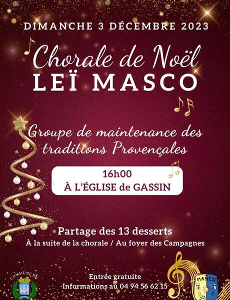 Chorale de Noël par l'association provençale Leï Masco