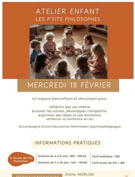 Atelier enfant : Les p'tits philosophes 7-10 ans
